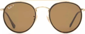 Ray-Ban Round Double Bridge gold/brown classic