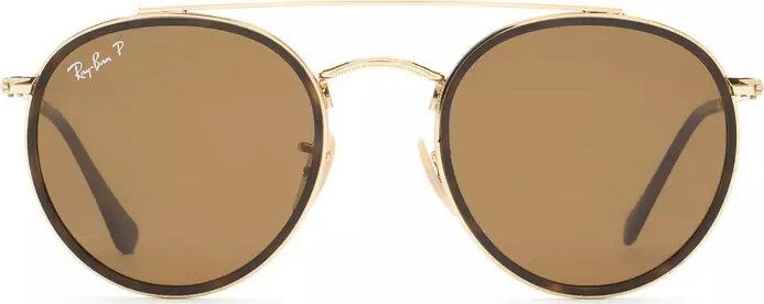 Ray-Ban Round Double Bridge gold/brown classic
