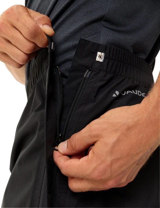 Vaude Yaras Rain IV Zip Fahrradhose lang schwarz (Herren)