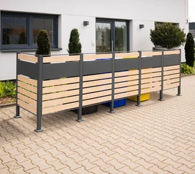 Westmann Planum 120 Mülltonnenbox 5x 240l holzoptik