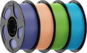 Anycubic Set: PLA, Orange, Violett, Grün, Türkis, Spule, 1.75mm, 4.00kg