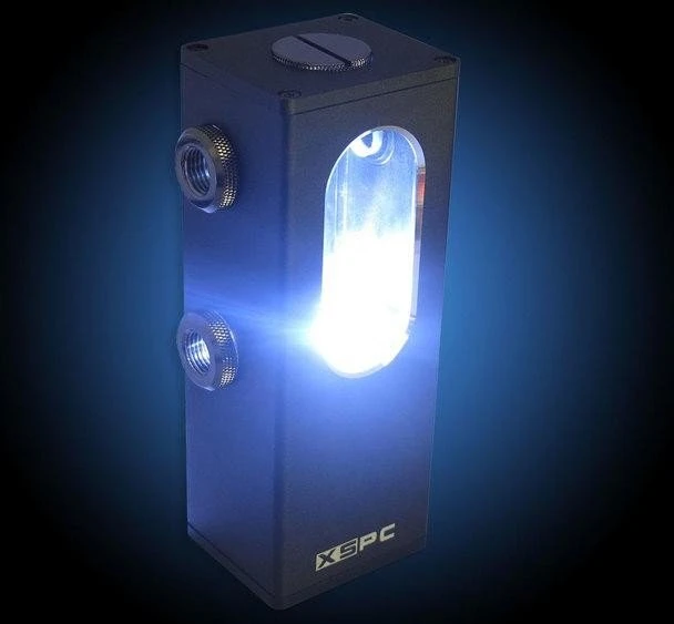 XSPC Ion Reservoir schwarz LED weiß, mit Pumpe