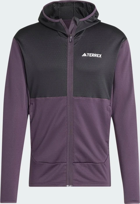 adidas Terrex Xperior LIGHT HoodED Fleece Jacke aurora black/black (Herren)