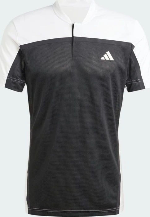 adidas Tennis Heat.RDY Pro FreeLift Henley Poloshirt kurzarm schwarz/weiß (Herren)