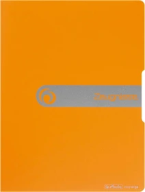 Herlitz easy orga to go Sichtbuch für Zeugnisse, A4, orange/grau, inkl. 20 Klarsichthüllen