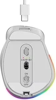 Genius Ergo 9000S Pro Wireless Bluetooth Rechargeable Mini Ergo Silent Mouse, Pine Wood, USB/Bluetooth