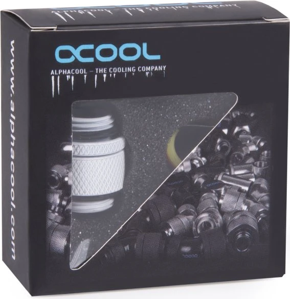Alphacool Eiszapfen Doppelnippel G1/4", white