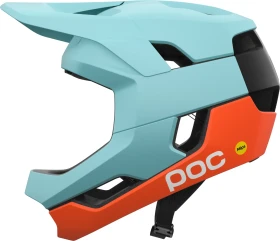 POC Otocon Race MIPS Fullface-Helm indicolite blue matt/carnelian orange matt