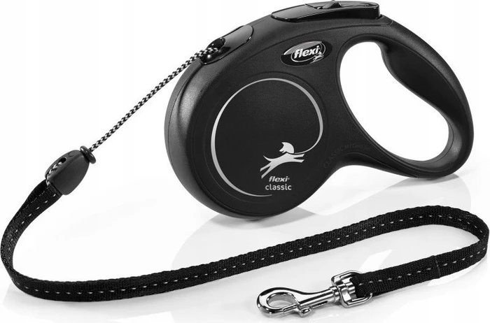 flexi New Classic M, Seil, 8m, schwarz