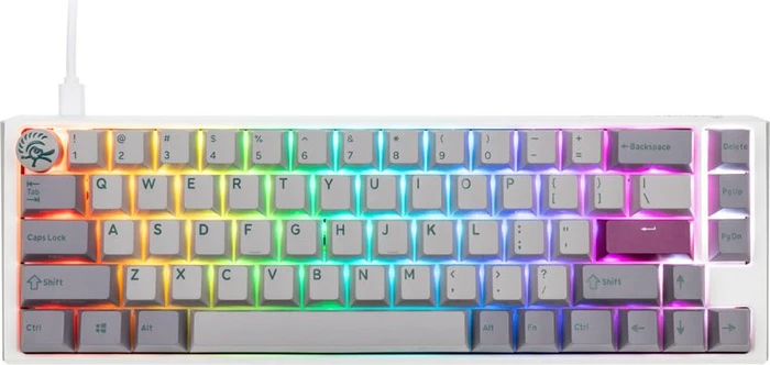 Ducky One 3 SF, Mist Grey, PBT, LEDs RGB, MX SILENT RGB RED, USB, US