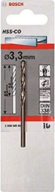 Bosch Professional HSS-Co Spiralbohrer, 3.3x36x65mm, 1 Stück