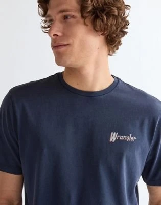 Wrangler Graphic T-Shirt kurzarm navy (Herren)