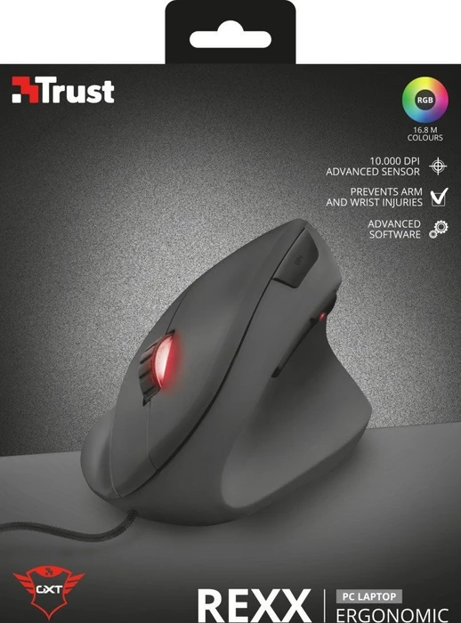 Trust Gaming GXT 144 Rexx Vertical Gaming Mouse, USB