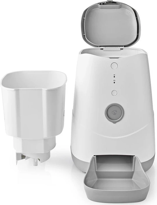 Nedis SmartLife Futterspender für Haustiere, weiß/grau