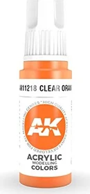 AK-Interactive 3rd Gen Acrylic Colors Acrylic Modelling Colors clear orange, 17ml