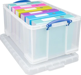 Really Useful Box Aufbewahrungsbox, 64l, transparent