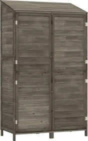 vidaXL Massivholz Geräteschrank 102x174cm anthrazit