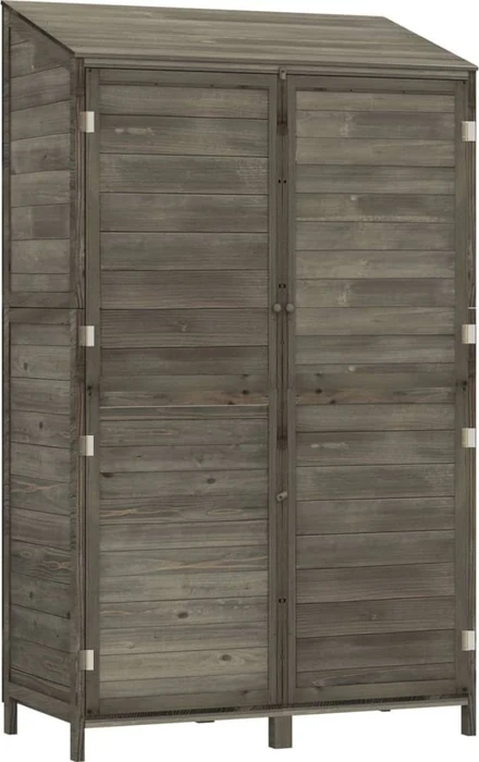 vidaXL Massivholz Geräteschrank 102x174cm anthrazit