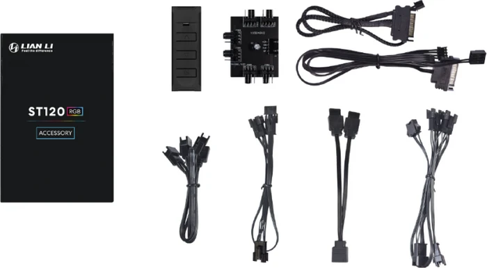 Lian Li ST120, schwarz, LED-Steuerung, Lüftersteuerung, 120mm, 3er-Pack