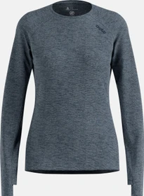 Odlo X-Alp Performance Wool 115 Laufshirt langarm reflecting pond melange (Damen)
