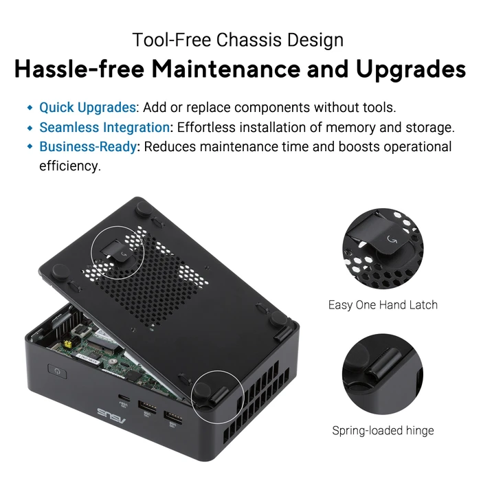 ASUS NUC 16 Pro Kit - Grand Canyon (HDMI/CSODIMM) - RNUC16GDKU560002, Core Ultra 5 325, EU-Netzkabel