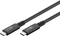 goobay USB-C Kabel, USB4 Gen3x2, 40Gb/s, 8K60Hz, 240W PD EPR, USB-C Stecker auf USB-C Stecker, schwarz, 0.7m Vorschaubild