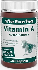 The Nutri Store Vitamin A 800µg Augen Kapseln, 180 Stück
