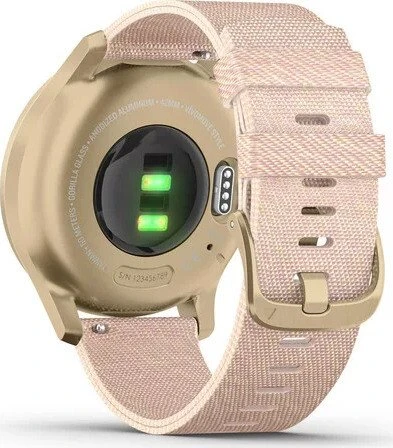 Garmin vivomove Style Aktivitäts-Tracker blush pink woven/light gold
