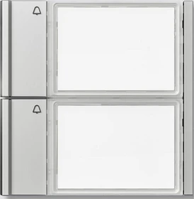 Siedle TM 700-2-0 SM Ruftasten für Vario Türsprechanlage, 2 Teilnehmer, Silber-Metallic