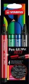 STABILO Pen 68 MAX Arty sortiert, 4er-Set