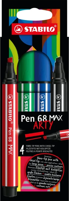 STABILO Pen 68 MAX Arty sortiert, 4er-Set