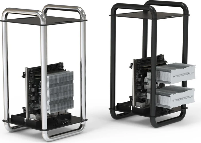 Streacom DA6 Open Frame, schwarz, Mini-ITX