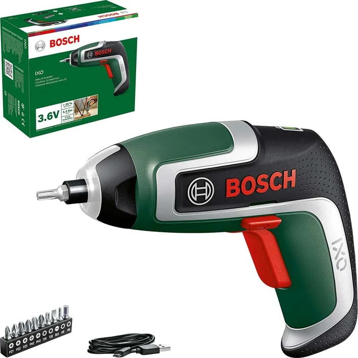 Bosch DIY Ixo VII grün Akku-Schrauber inkl. Akku 2.0Ah + Zubehör