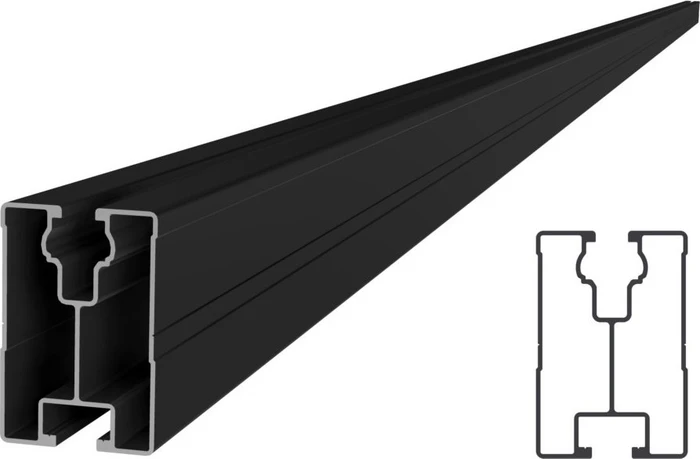 SL Rack RAIL 60 4750mm schwarz eloxiert
