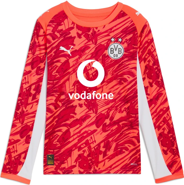 Puma BVB Borussia Dortmund Replica 2025/2026 Torwarttrikot langarm rot (Junior)