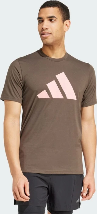 adidas Train Essentials Feelready Logo Funktionsshirt kurzarm shadow olive/semi pink spark (Herren)