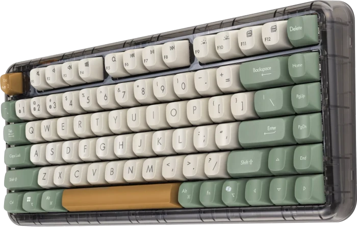 ASUS Jelly75 KD201 Mechanical Wireless Keyboard, Orange Meadow, LEDs weiß, Linear Switch, USB/Bluetooth, DE