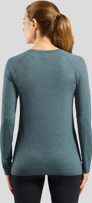 Odlo Essential Seamless Funktionsshirt langarm provincial blue melange (Damen)