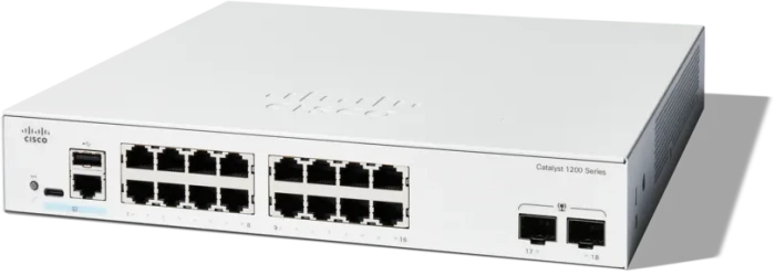Cisco Catalyst 1200 Rackmount Gigabit Managed Switch, 16x RJ-45, 2x SFP
