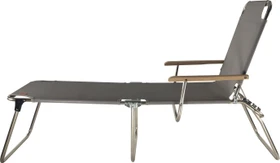 Jan Kurtz Fiam Amigo Fourty Gartenliege mit Armlehne alu/grau