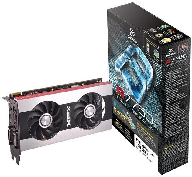 XFX Radeon HD 7750 DD 225mm, 1GB GDDR5, 2x DVI, HDMI, DP