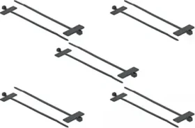 DeLOCK Kabelbinder mit Beschriftungsfeld, 2.5mm, 100mm, schwarz, 10 Stück