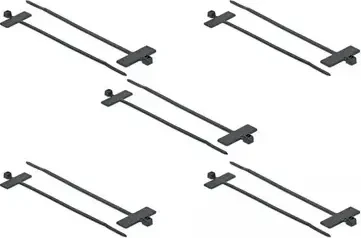 DeLOCK Kabelbinder mit Beschriftungsfeld, 2.5mm, 100mm, schwarz, 10 Stück
