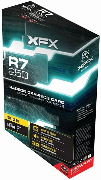 XFX Radeon R7 250E Core Edition, 1GB GDDR5, DVI, HDMI, DP