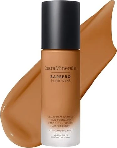 bareMinerals barePro 24h Matte Comfort Liquid Foundation medium deep 46 neutral LSF20, 30ml