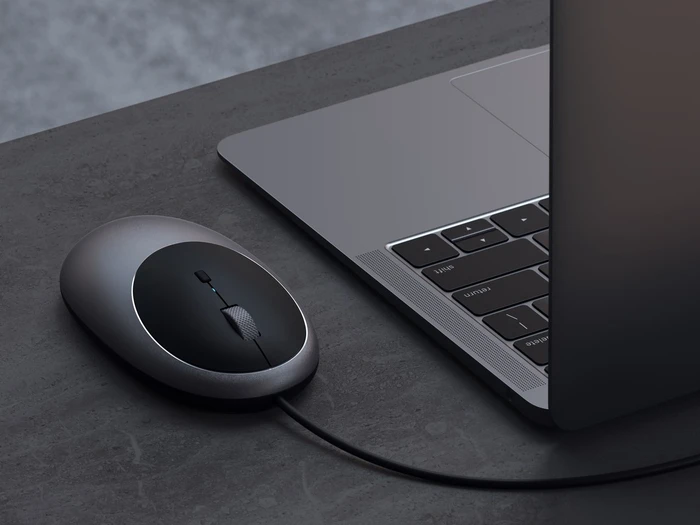 Satechi C1 USB-C Wired Mouse Space Gray, USB-C