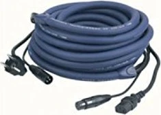DAP Audio FP04 - Schuko/XLR M - IEC/XLR F, 20m blau