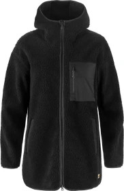 Fjällräven Vardag Pile Fleece Long Funktionsjacke schwarz (Damen)