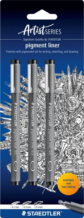 Staedtler Pigmentliner 308 sortiert, 3er-Set