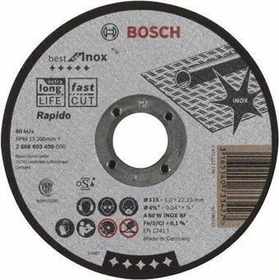 Bosch Professional A60WBF Best for Inox Trennscheibe, 115x1x22.23mm, 1 Stück